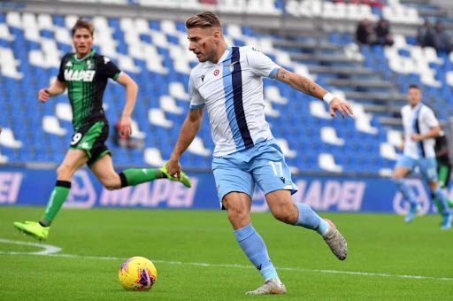 Lazio 1-2 Sassuolo: Ciro Immobile paso desapercibido en la derrota de su equipo. Fuente: (OfficialSSLazio)