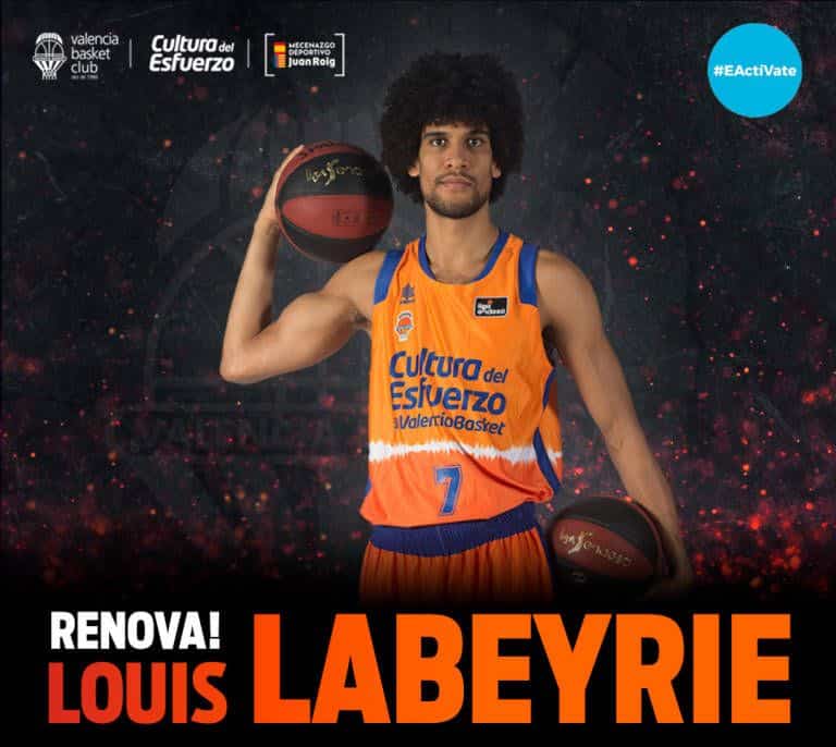 El ala-pívot francés renueva con Valencia Basket. Fuente: Valencia Basket.