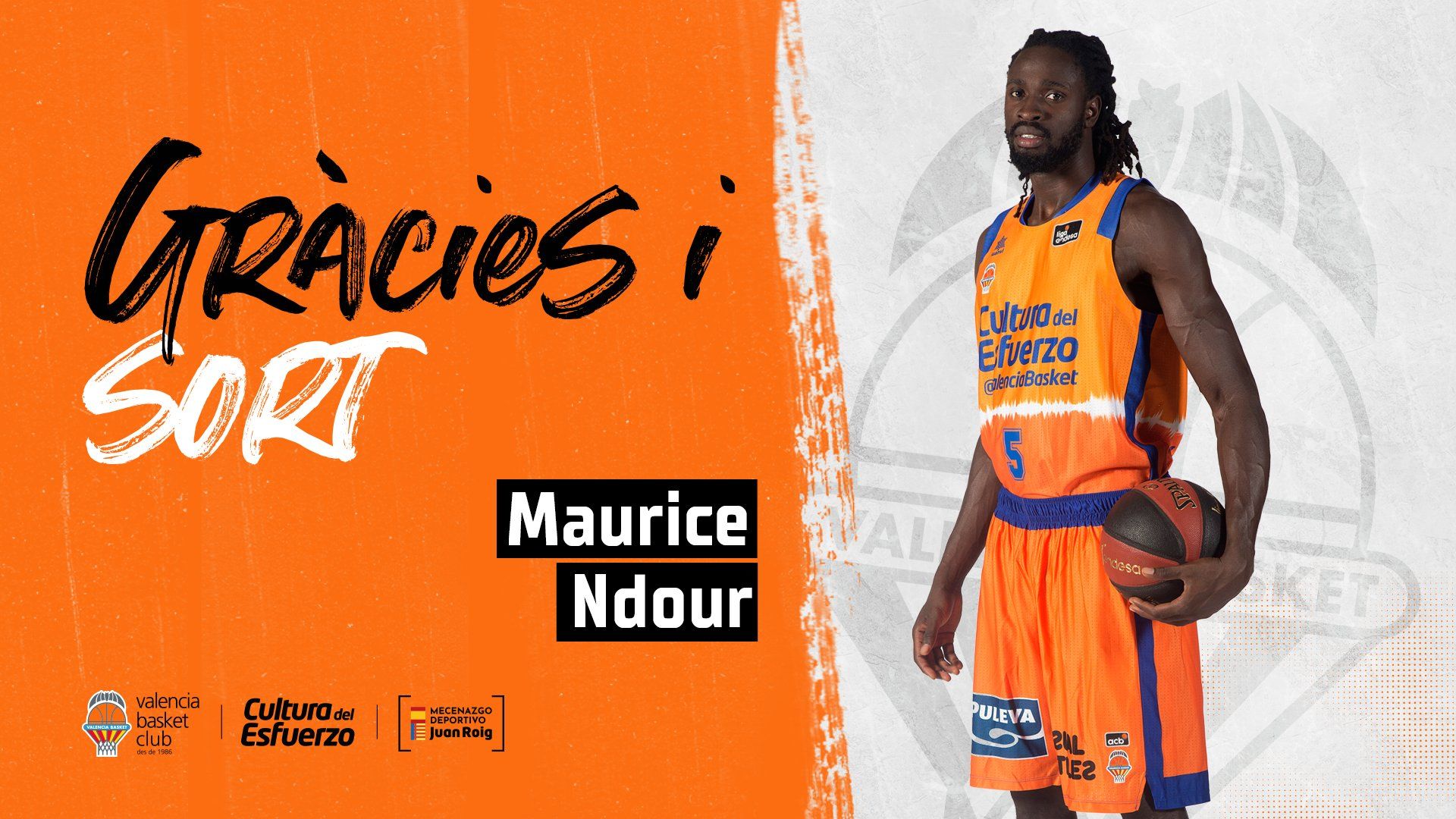Nueva salidas en las filas taronja, turno de Maurice Ndour. Fuente: Valencia Basket.