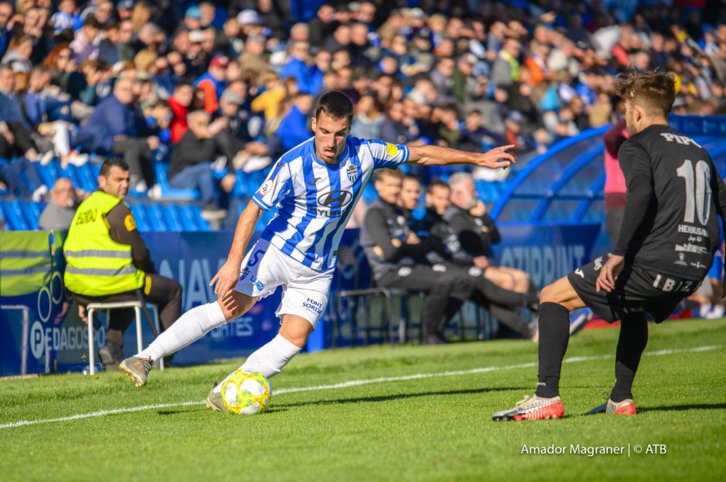 Borja San Emeterio en un partido con el Atlético Baleares