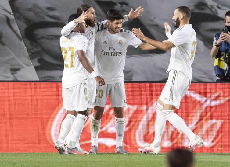 Celebración del gol del Real Madrid frente al Getafe