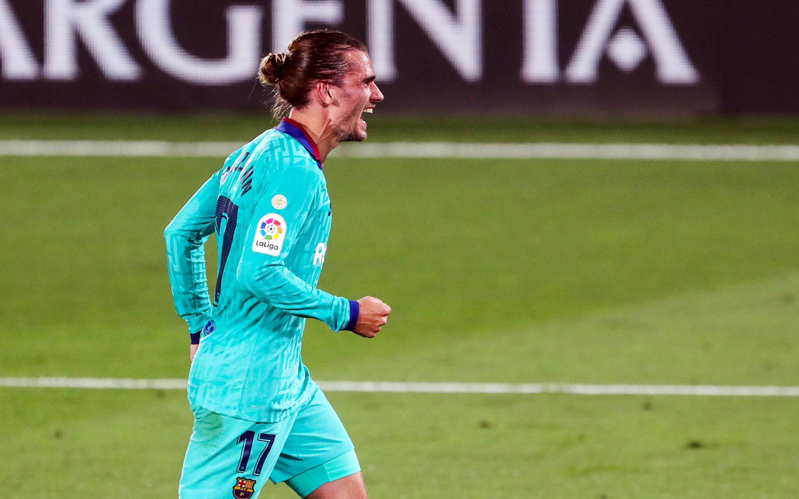 Griezmann, celebrando su gol y la victoria culé.