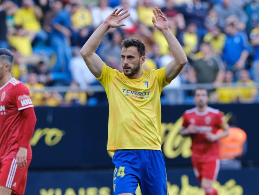 Filip Malbasic en el encuentro frente al Real Zaragoza