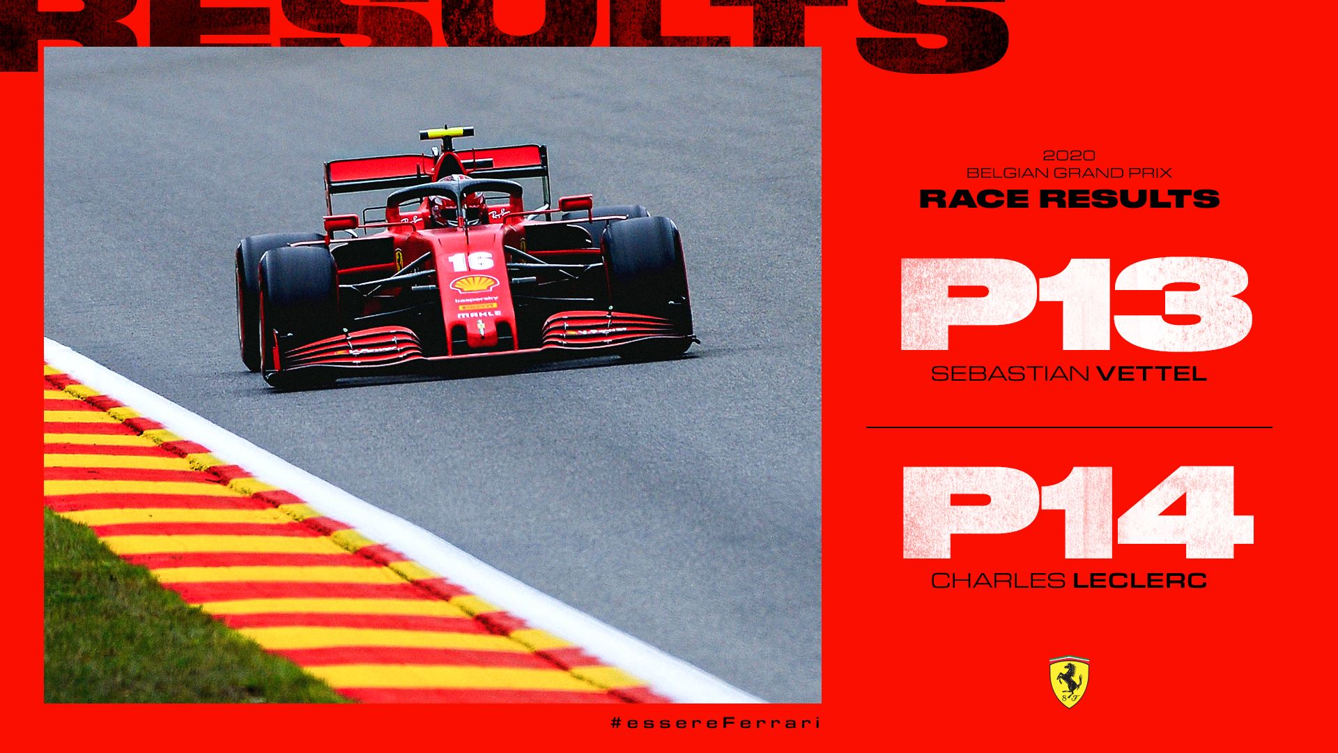 Ferrari mancha su nombre y su historia en Spa Francorchamps