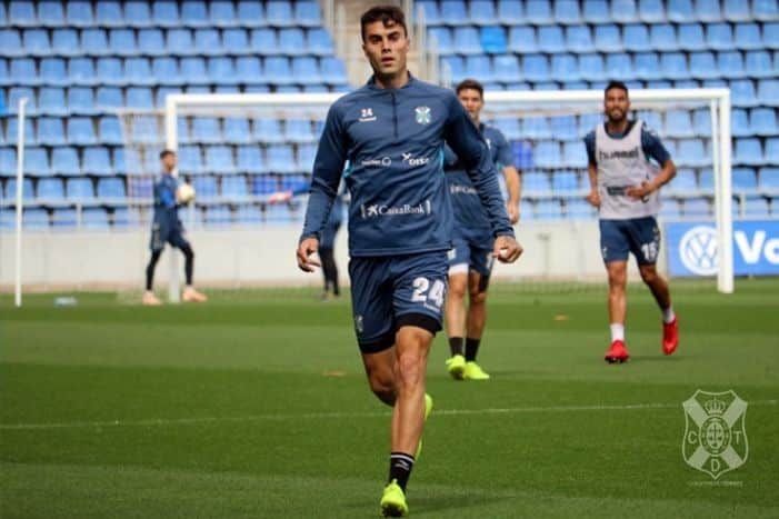 José Naranjo en un entrenamiento del CD Tenerife