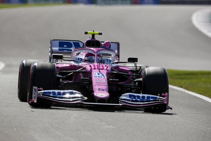 Lance Stroll dio la nota positiva para Racing Point este viernes en Silverstone. Imagen: @RacingPointF1.