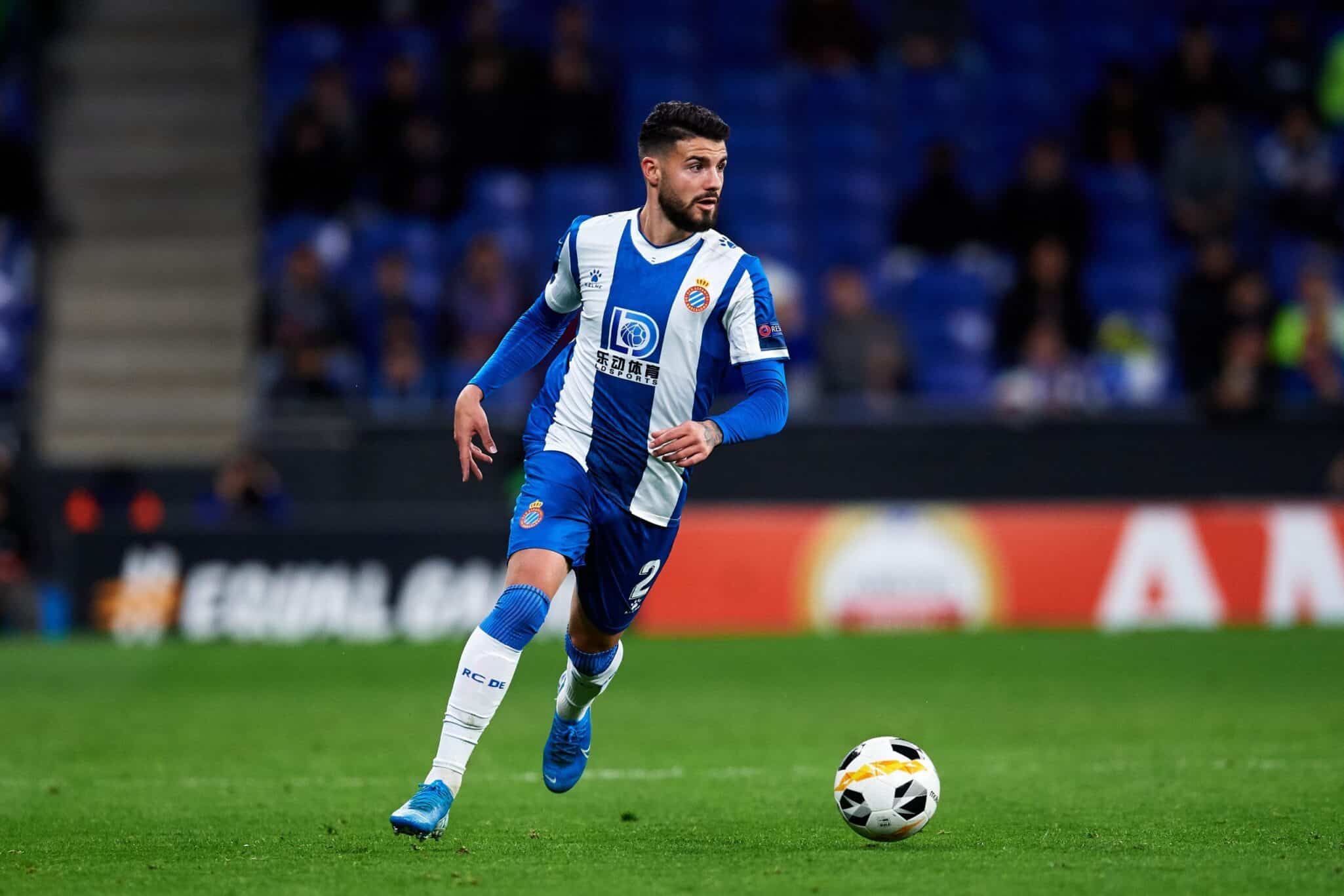 Pipa en un partido con el RCD Espanyol