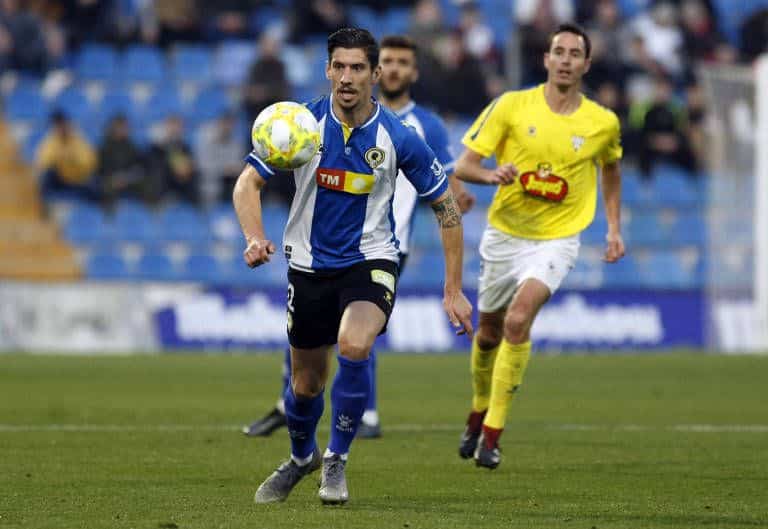 Yeray González en un partido con el Hércules