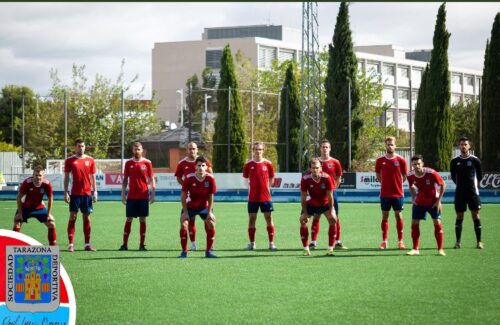 Once del Tarazona ante el Ebro en partido de pretemporada.Foto;Raúl López Navarro