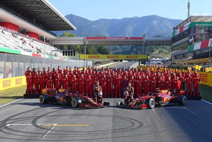 La postal del Gran Premio 1000 de Ferrari. Imagen: @ScuderiaFerrari.