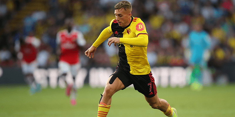 Deulofeu durante un encuentro con el Watford | Imagen: Premier League