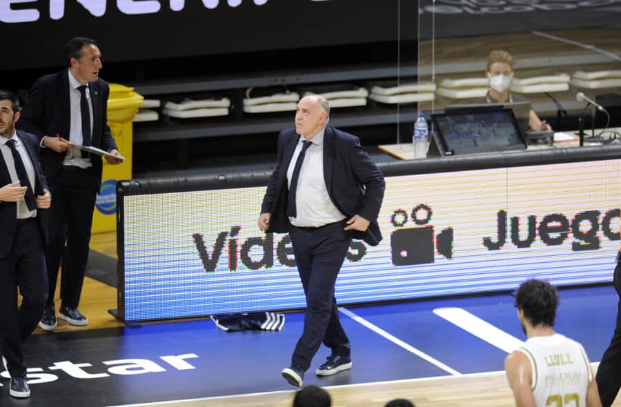 Pablo Laso en un partido como entrenador del Real Madrid. Foto: Liga Endesa.