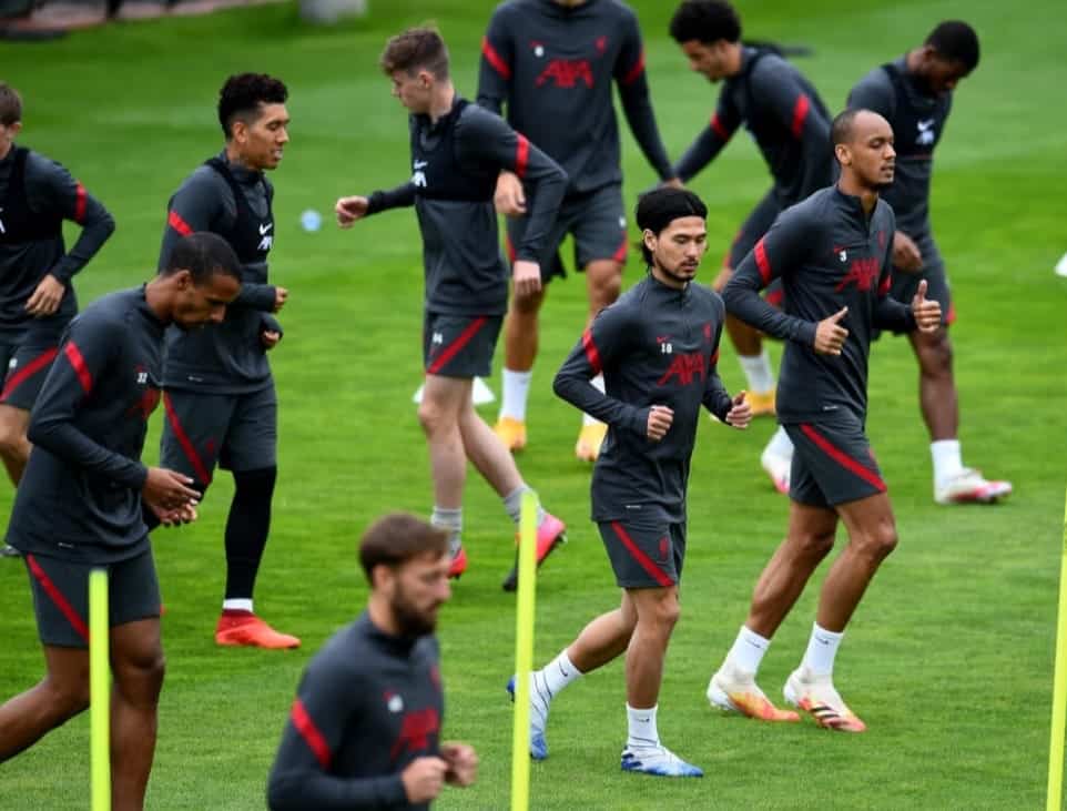Los jugadores del Liverpool en uno de sus últimos entrenamientos | Fuente: liverpoolfc.com