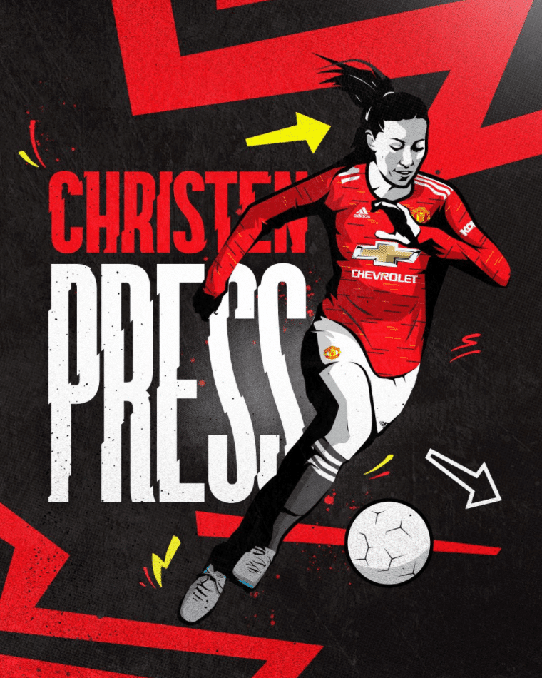 Presentación de Christen Press( @ManUtdWomen)