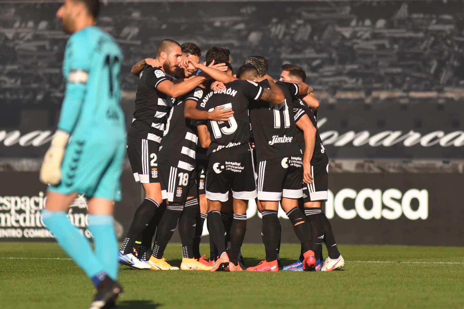 Una impecable primera parte permitió al Cartagena afrontar una segunda parte plácida. Fuente: FC Cartagena.