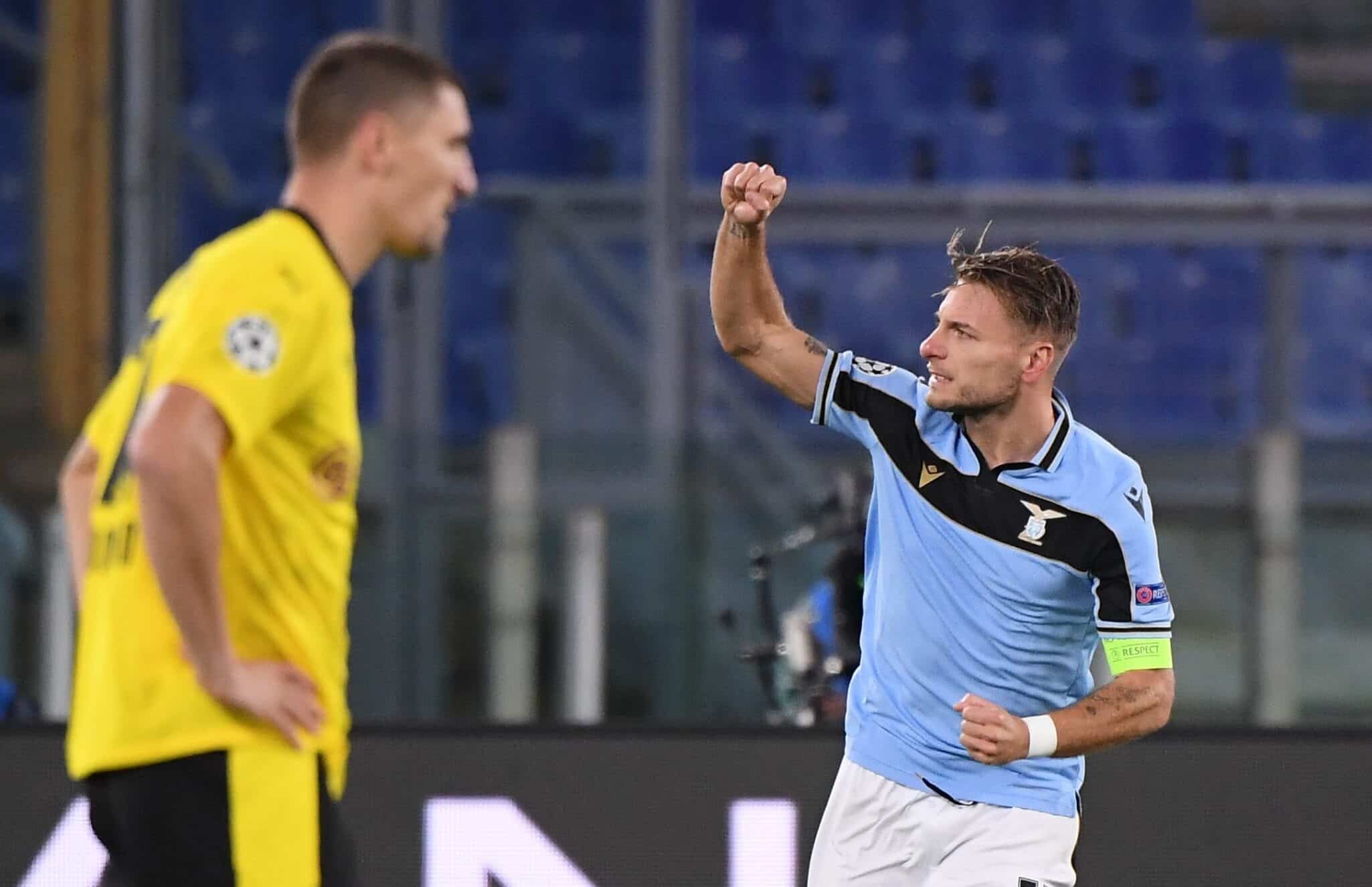 Lazio 3-1 Borussia Dortmund: Ciro Immobile lideró el gran estreno de su equipo en su regreso a la competición. Fuente: (SoyCalcio_)