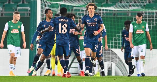 David Luiz hizo el gol del empate ante el Rapid Viena | Fuente: Getty Images