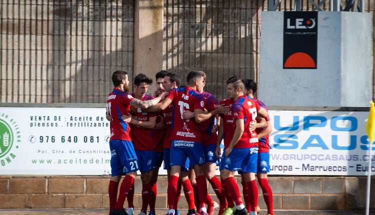 El Tarazona celebra el gol de la pasada jornada ante el Osasuna Promesas