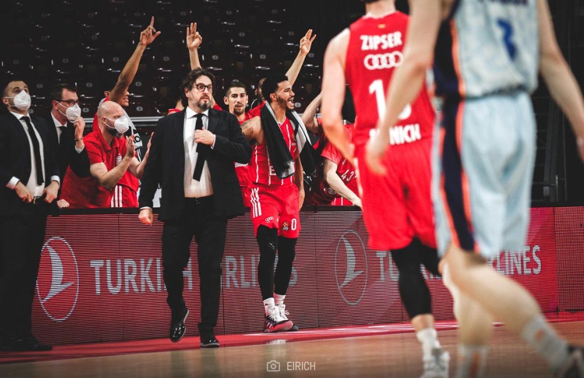 Bayern de Munich retiene la victoria en su pabellón frente a Valencia Basket. Fuente: FC Bayern Munchen Basketball.