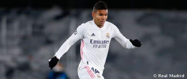 Carlos Casemiro en un partido como jugador del Real Madrid Club de Fútbol. Foto: Real Madrid Club de Fútbol.