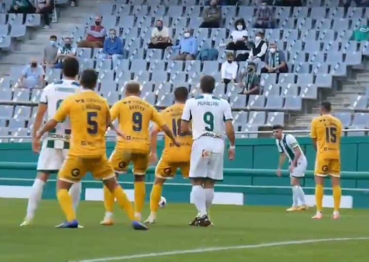 Lance del partido entre Córdoba CF y UCAM Murcia