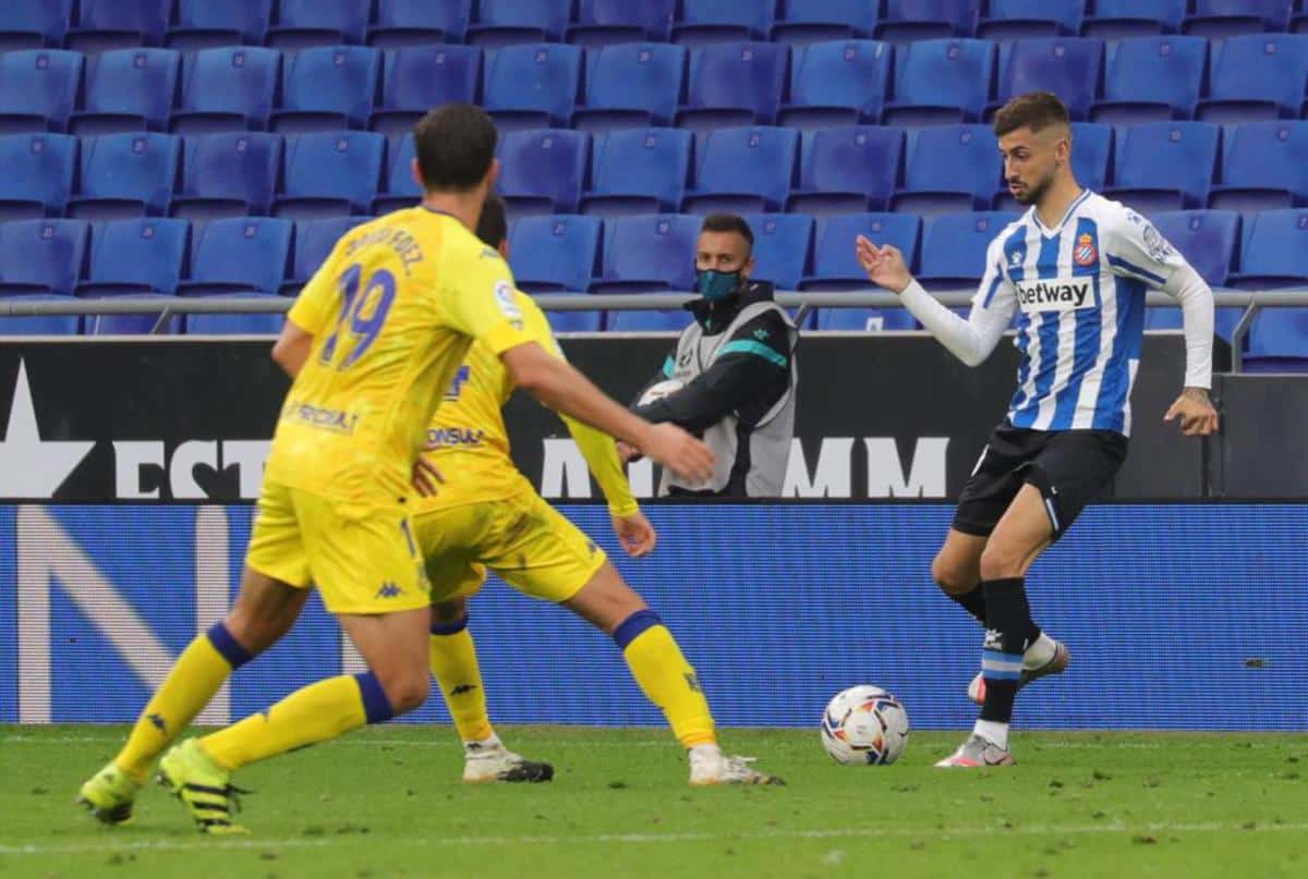 Álvaro Vadillo en su debut con el Espanyol