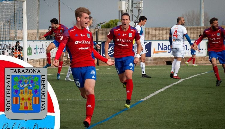 Vidorreta (Tarazona) celebra su gol la jornada pasada ante el Ebro