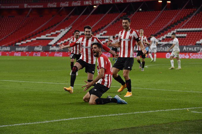 Celebración de un gol del Athletic