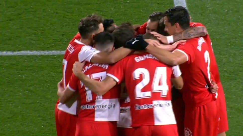 Girona celebra un gol