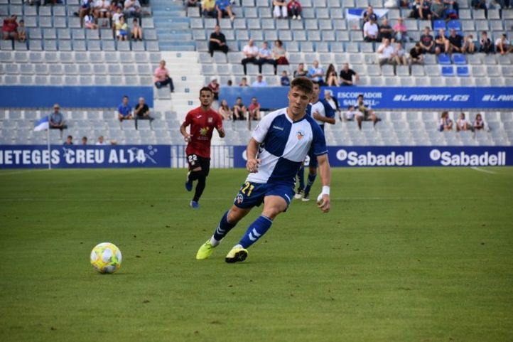 Aarón Rey en la temporada 2019/2020 con el Sabadell