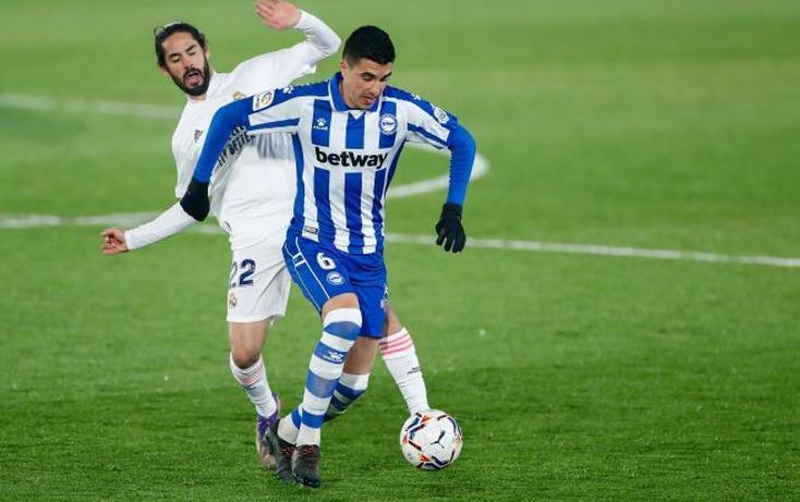 Battaglia en el partido frente al Real Madrid