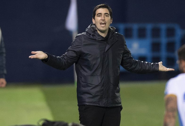 Andoni Iraola en el partido de Butarque