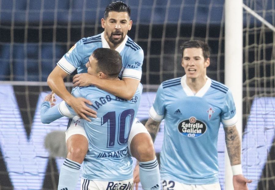 Nolito, Iago Aspas y Santi Mina