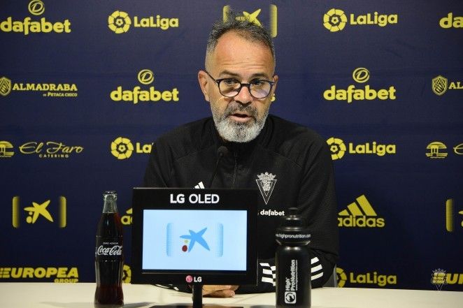 Cervera espera un enfrentamiento muy duro ante el líder (Fuente: Cádiz CF).