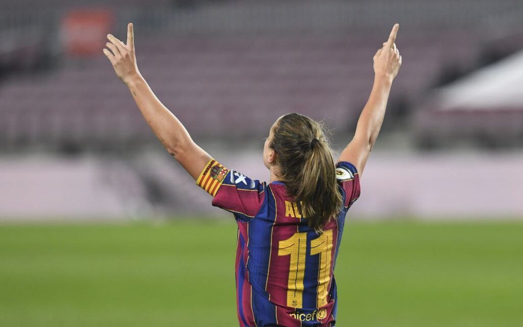 Alexia Putellas celebrando el gol