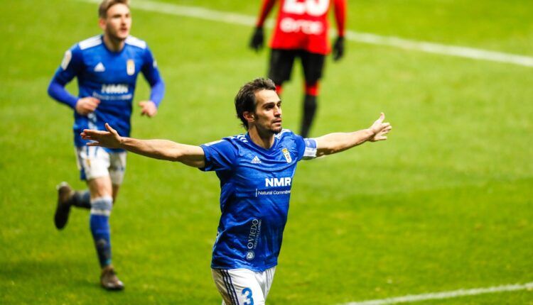 Alejandro Arribas celebra su gol al RCD Mallorca