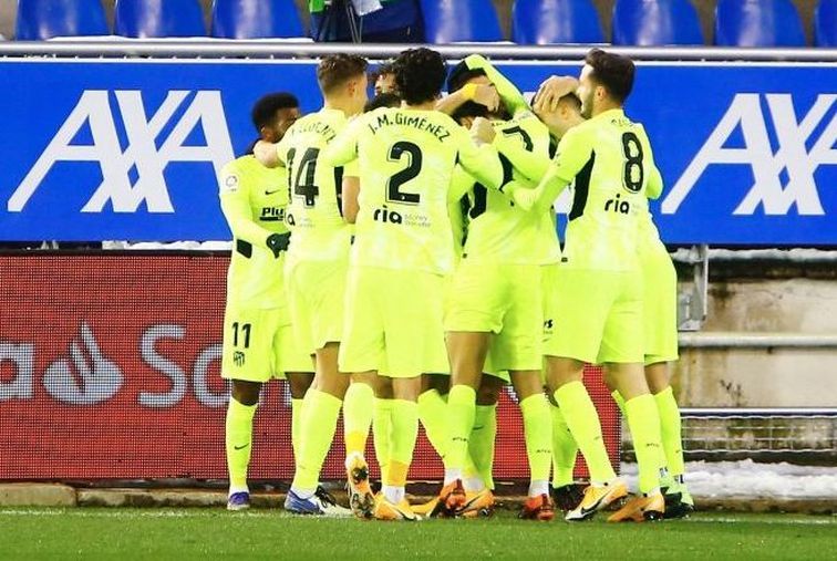 El Atlético celebra un gol