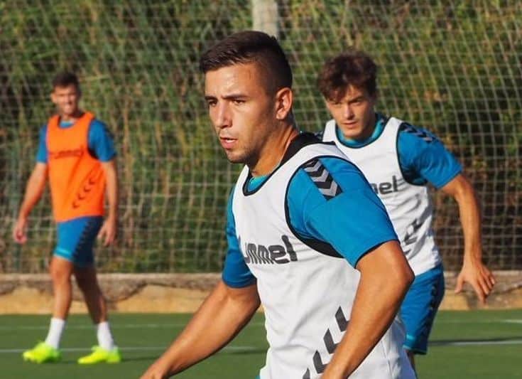 Jesús Carrillo en un entrenamiento con el CD Castellón