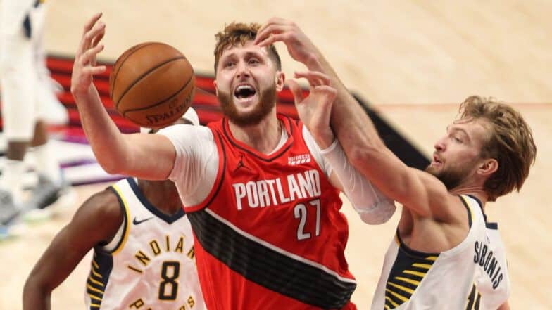 Jan 14, 2021; Portland, Oregon, USA;  Portland Trail Blazers center Jusuf Nurkic (27)