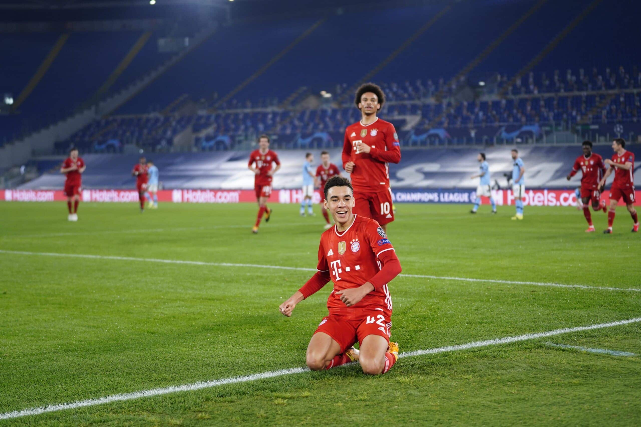 Musiala celebrando su gol. Vía: fcbayern.com
