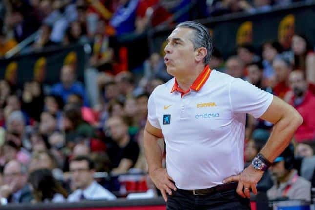 Sergio Scariolo dirige un partido de la Selección española. Foto: Federación Española de Baloncesto.