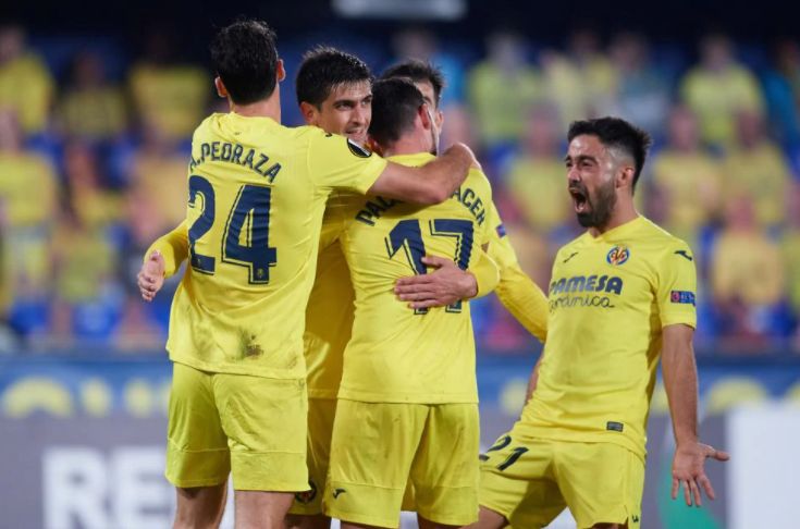 Villarreal celebra un gol