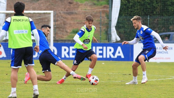 Un entrenamiento del Dépor