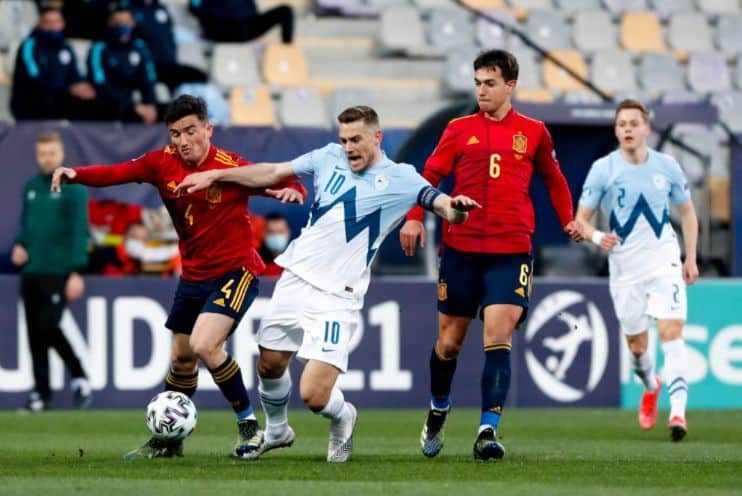 Lance del Eslovenia - España sub21 disputado en Maribor