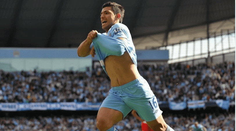 Agüero celebrando el gol ante QPR / Fuente: Manchester City