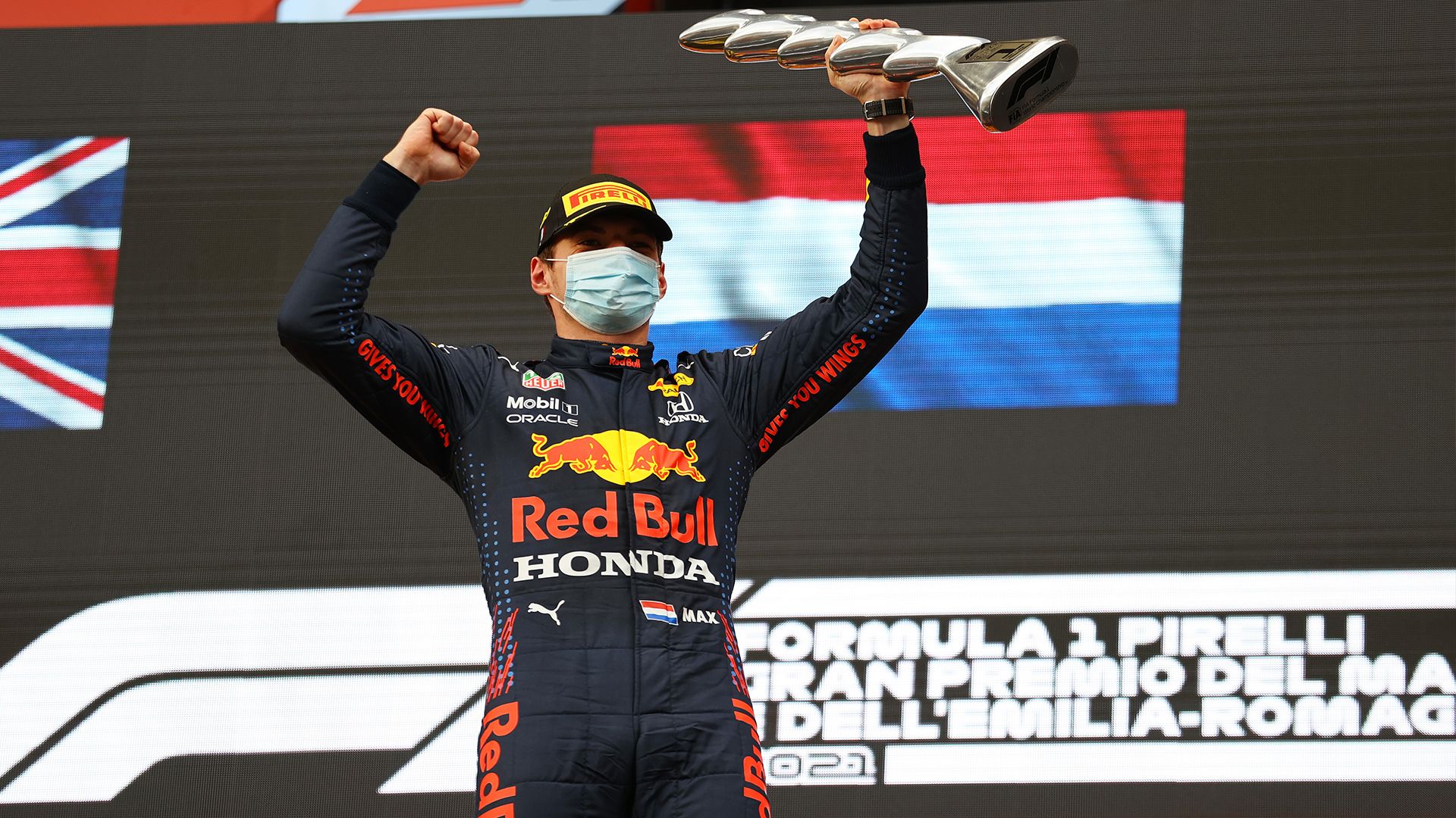 Max Verstappen, ganador del Gran Premio de Ímola. Imagen: @redbullracing