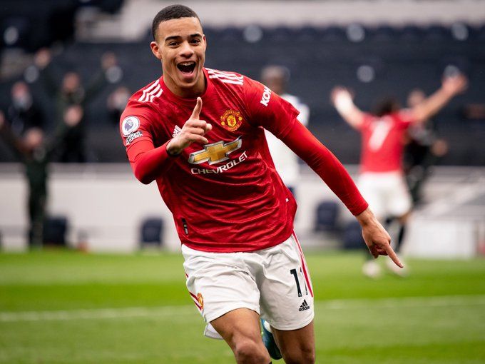 Celebración de Greenwood vs Tottenham / Fuente: Manchester United