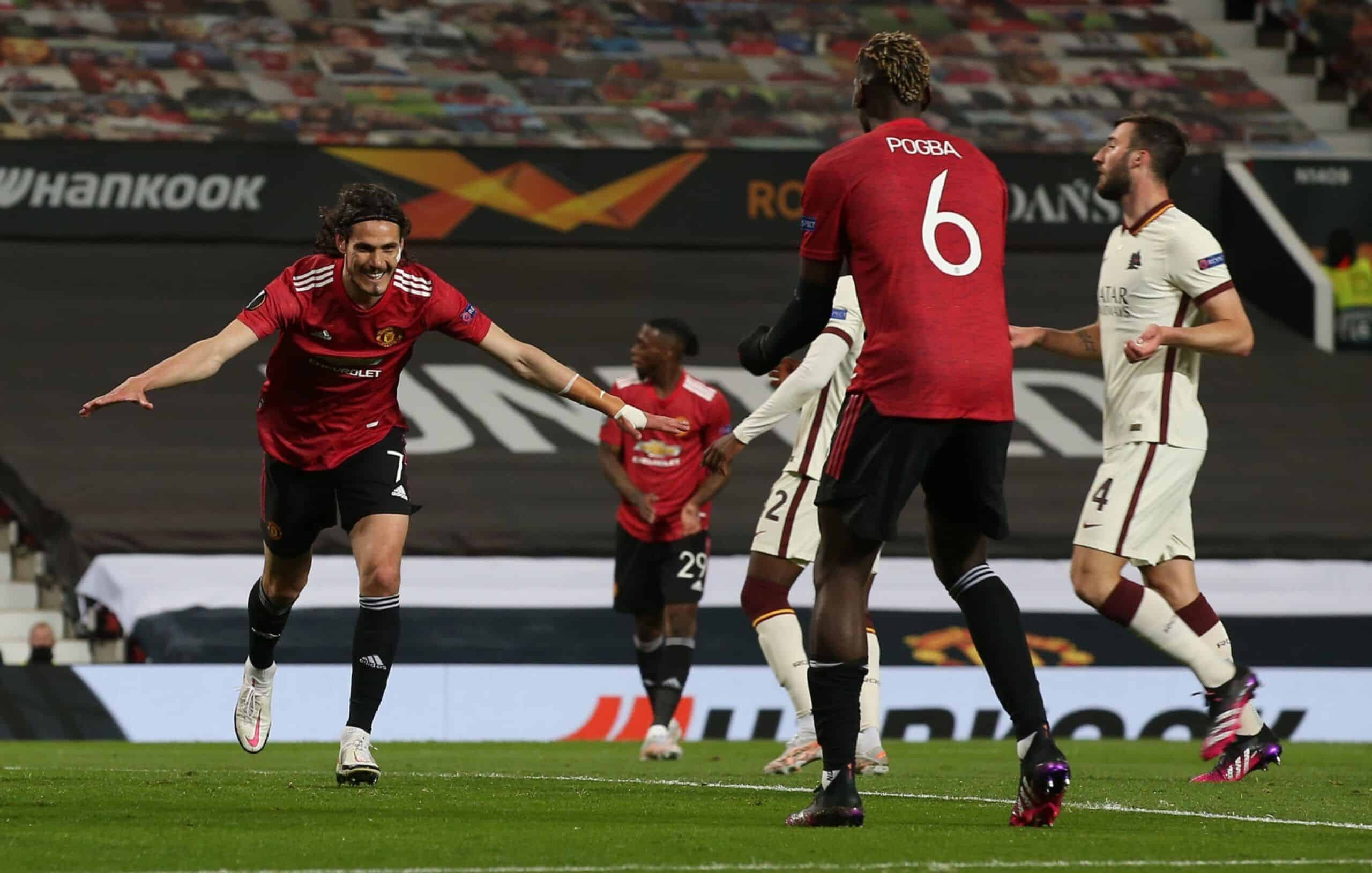 Manchester United 6-2 Roma: Cavani, con un doblete y dos asistencias, figura del partido. Fuente: UEFA