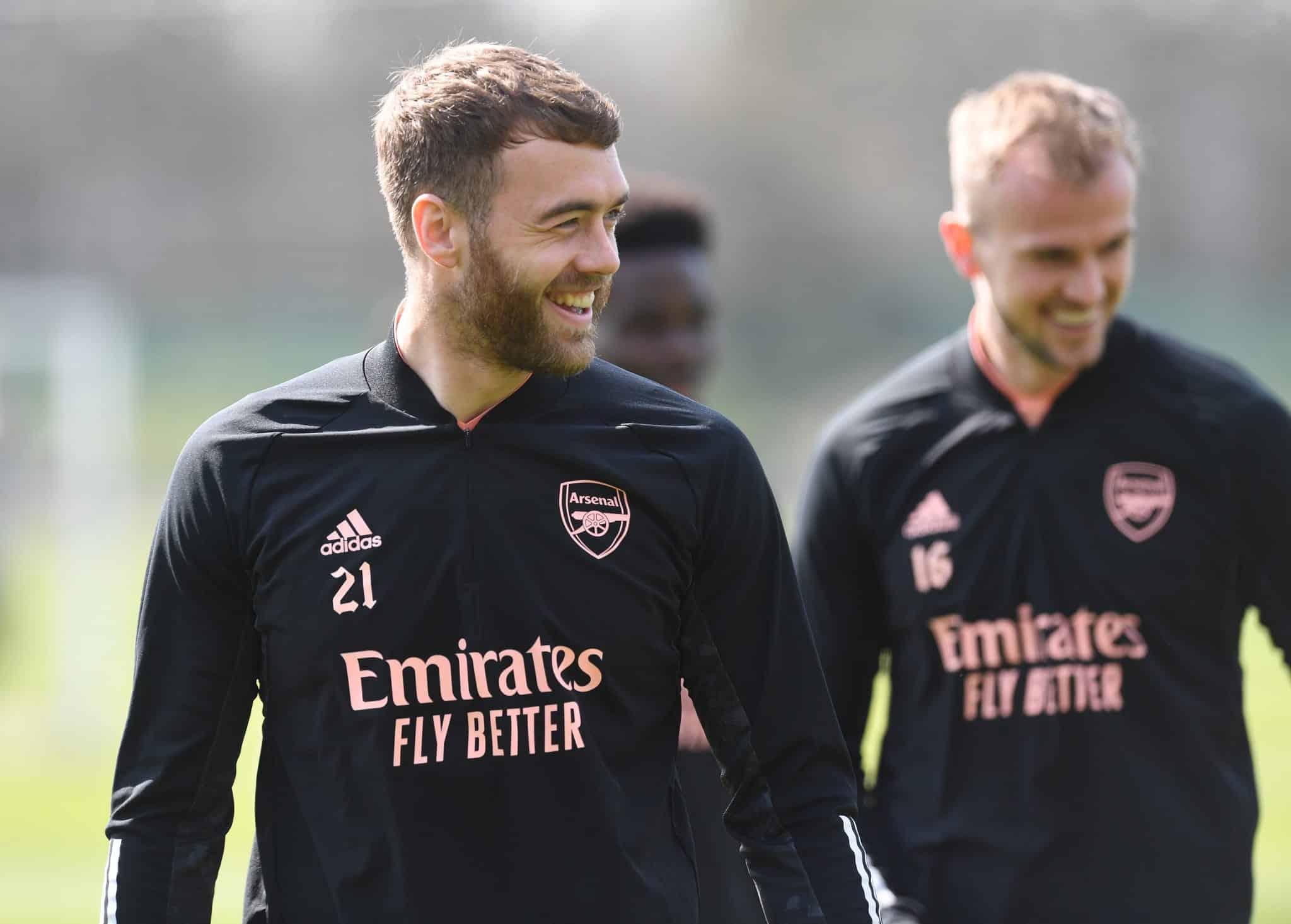 Jugadores del Arsenal sonríen mientras preparan los cuartos de final. Foto: @Arsenal