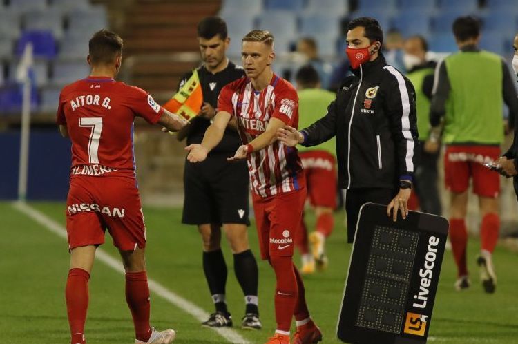 Nikola Čumić sustituyendo a Aitor García